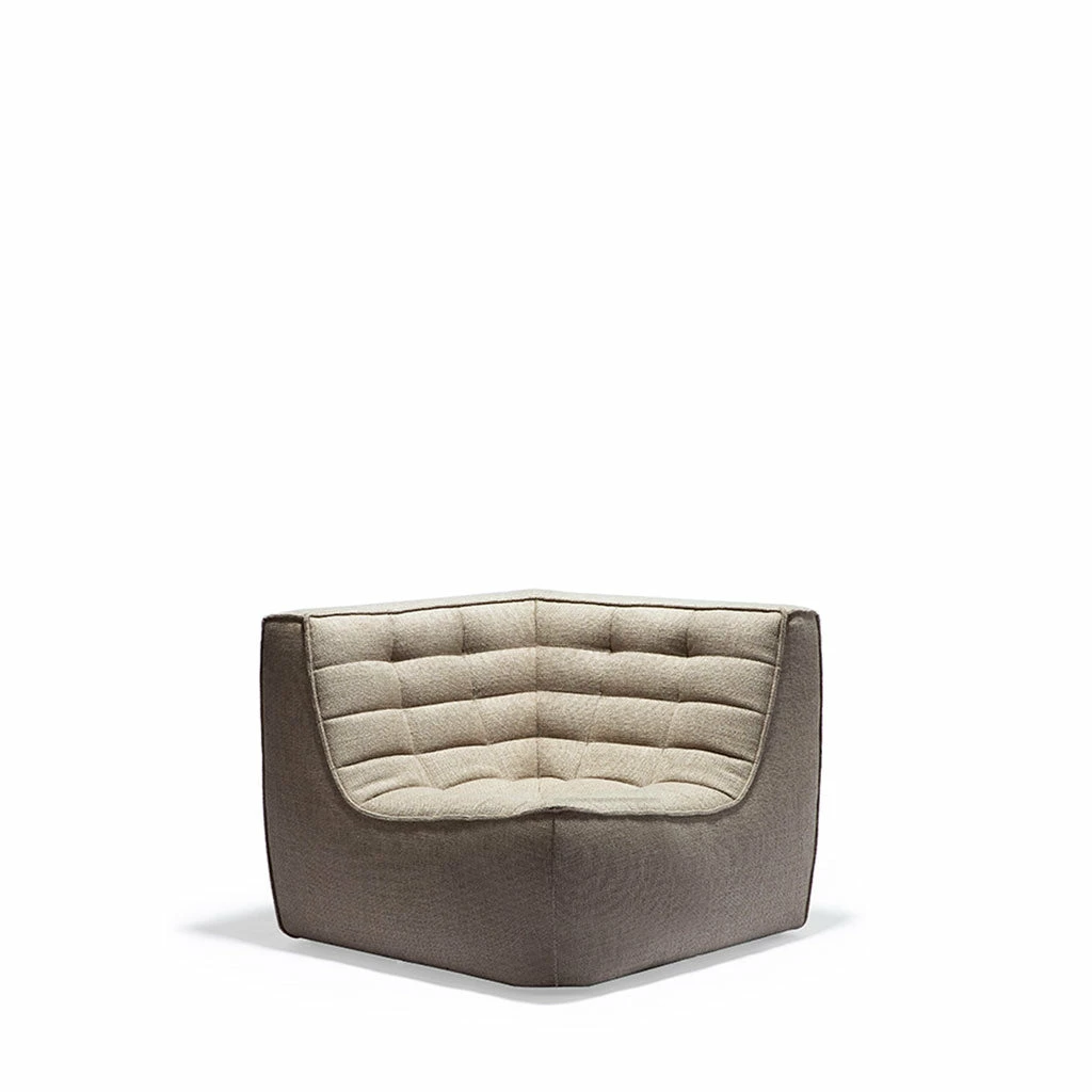 Ethnicraft N701 Sofa Corner - Dark Beige 1 Ethnicraft N701 Sofa Corner - Dark Beige