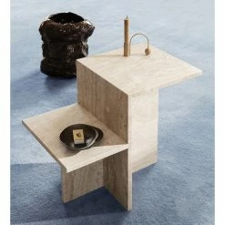 Ferm LIVING MESA DISTINCT 5 Ferm LIVING MESA DISTINCT -Asientos Comercio FERM DISTINCT SIDETABLE TRAVERTINE 2