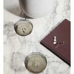 Ferm LIVING COPAS CHAMPAGNE RIPPLE 2 SET -Asientos Comercio FERM RIPPLE CHAMPAGNE GREY 3