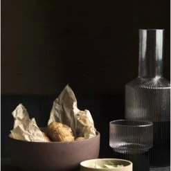 Ferm LIVING VASOS RIPPLE 4 SET -Asientos Comercio FERM RIPPLE GLASS GREY 5
