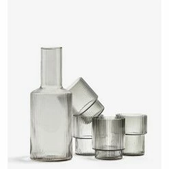 Ferm LIVING VASOS RIPPLE 4 SET -Asientos Comercio FERM RIPPLE GLASS GREY 6