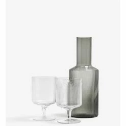 Ferm LIVING VASOS VINO RIPPLE 2 SET -Asientos Comercio FERM RIPPLE WINEGLASS TRANSPARENT 4