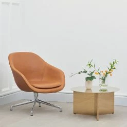 HAY About A Lounge Swivel Base AAL81 7 HAY About A Lounge Swivel Base AAL81 -Asientos Comercio HAY AAL81 brownleather OpenRoom