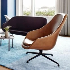 HAY About A Lounge High Swivel Base AAL91 -Asientos Comercio HAY AAL91 BrownLeather OpenRoom