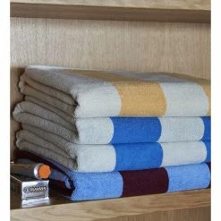 Hay TOALLA BAÑO FROTTÉ STRIPE 5 Hay TOALLA BAÑO FROTTÉ STRIPE -Asientos Comercio HAY FROTTESTRIPE BATHSHEET WARMYELLOW 2