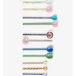 Hay GLASS SPOONS SET 10 Hay GLASS SPOONS SET -Asientos Comercio HAY GLASSSPOONS ROUNDSET AUBERGINELIGHTPINK 9