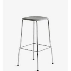 Hay TABURETE SOFT EDGE 30 HIGH CROMADO
