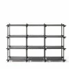 Menu Stick Shelving System In Black + Dark Ash